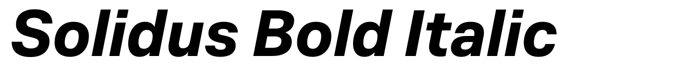 Solidus Bold Italic